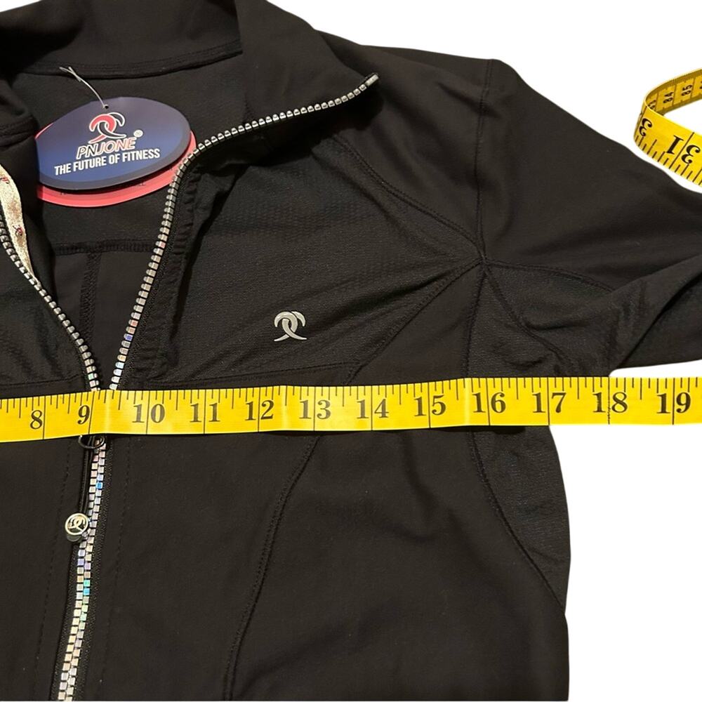 PN Jone Black Women's Sports Jacket Long Sleeve Size 8/Medium Zipper Pockets - Picture 12 of 15